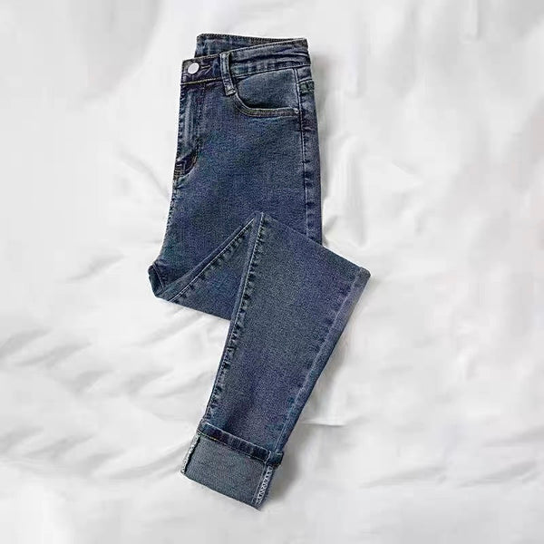 KOREA GREY BLUE STRETCHABLE JEANS